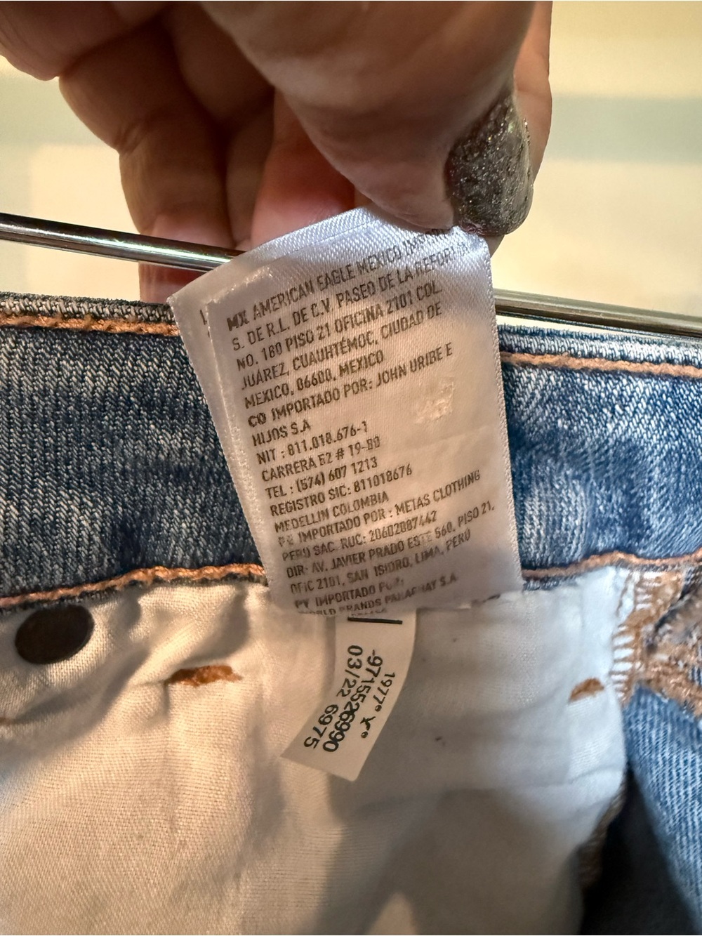 American Eagle Outfitters Distressed Denim Shorts - Light Blue Wash - Picture 9 of 9